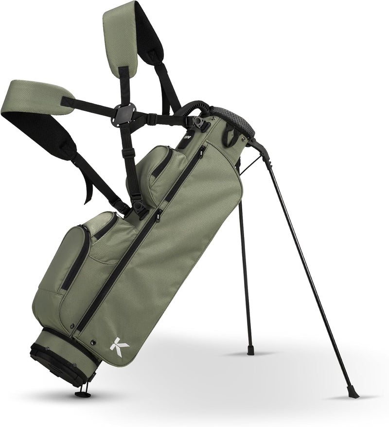 KVV Lightweight Pitch and Putt Golf Bag with Stand, Adjustable Dual Straps, Golf Stand Bag for Extra Storage in a Smaller Size - Image 1